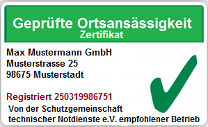 Sicherheit für Bürger vor unseriösen Geschäftemachern: Das Neue Zertifikat für geprüfte Ortsansässigkeit!